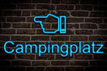 Leuchtreklame Campingplatz