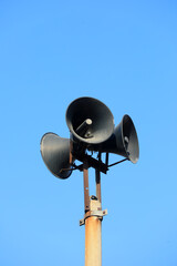China's rural loudspeakers in the blue sky