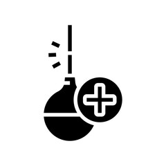 enema tool glyph icon vector. enema tool sign. isolated contour symbol black illustration