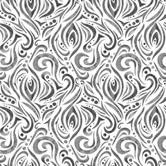 Hand-drawn waves seamless pattern .  Watecolor patterns. Abstract watercolor background in a diamond pattern