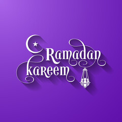 Naklejka na ściany i meble Ramadan Kareem greeting card for the Muslim community festival celebration. 