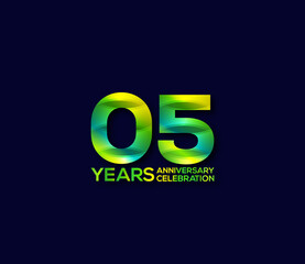 5 Year Anniversary Day background Concept