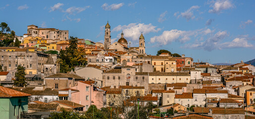 view of the old town, Venafro, Molise Italy - 415454580