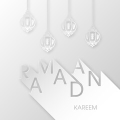 Ramadan greeting card for the Muslim community festival celebration.	
