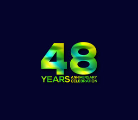48 Year Anniversary Day background Concept