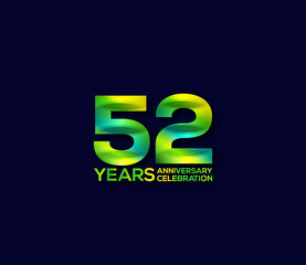 52 Year Anniversary Day background Concept