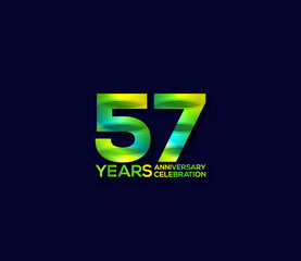 57 Year Anniversary Day background Concept