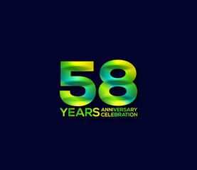 58 Year Anniversary Day background Concept