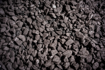 A pile of hard coal to burn