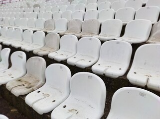 Obraz premium Hooligan damage on stadium chairs