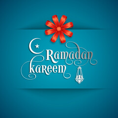 Ramadan greeting card for the Muslim community festival celebration.	
