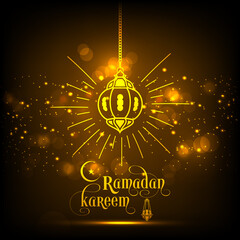 Ramadan greeting card for the Muslim community festival celebration.	
