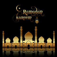 Ramadan greeting card for the Muslim community festival celebration.	
