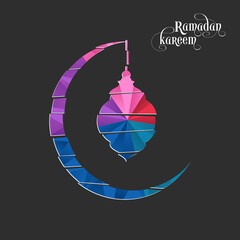 Ramadan greeting card for the Muslim community festival celebration.	
