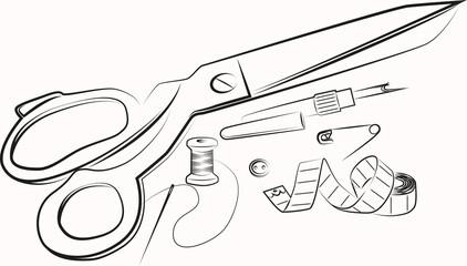 sewing tools. tools for handmade