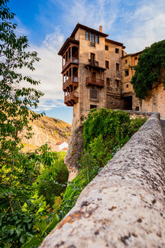 Cuenca Spain city of Hanging houses is an unesco heritage medieval historic place beautiful to travel on vacation