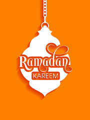 Ramadan Kareem greeting card for the Muslim community festival celebration.	