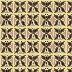 Seamless pattern with abstract butterfly in shades of purple. You can use it as texture for wallpaper, textile or as a print for gift paper. 