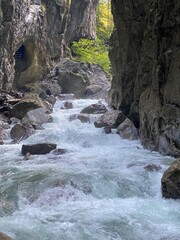 waterfall in the mountains