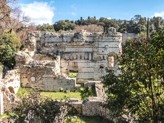Fototapeta premium Ruines des thermes romaines de Cimiez à Nice