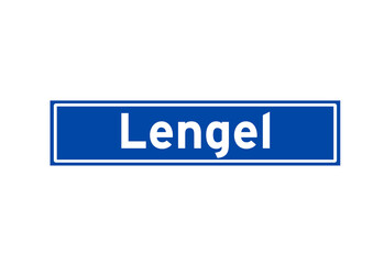 Lengel isolated Dutch place name sign. City sign from the Netherlands.