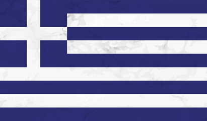 Grunge Greece flag. Greece flag with waving grunge texture.