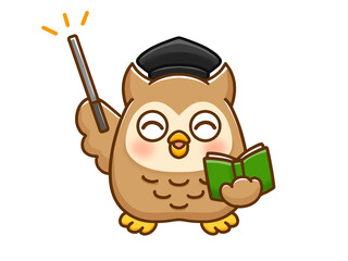 Obraz premium 説明するフクロウ2