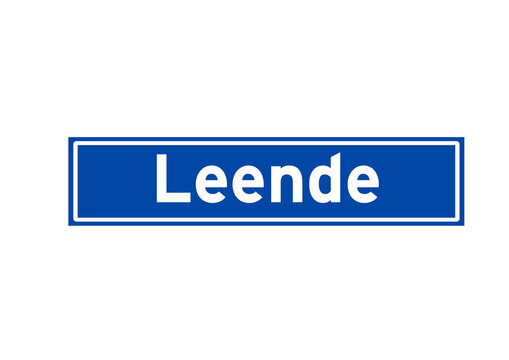 Leende isolated Dutch place name sign. City sign from the Netherlands.