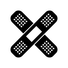 Adhesive bandage symbol, medical icon
