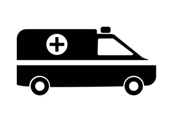 Ambulance symbol, medical icon, pictogram