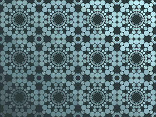vector decorative geometric seamless pattern of glass mosaic from circles - 415465131
