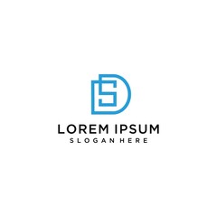 SD or DS letters logo vector symbols	