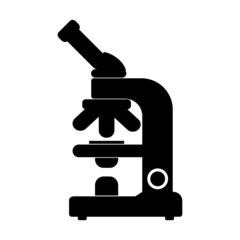 Microscope symbol, medical icon, pictogram
