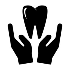 Protect teeth symbol, medical icon