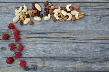 Legumes And Raspberries, Copy Space