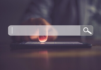 Businessman using phone searching Browsing Internet Data
Information.Networking Concept 
