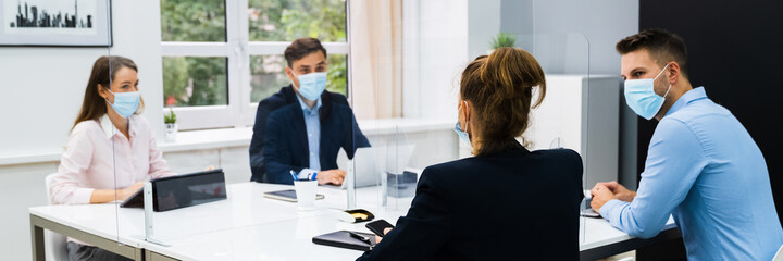 Face Mask Office Social Distancing Meeting