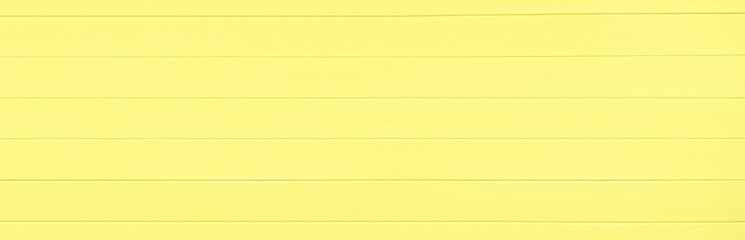 White wooden texture background. Copy space, text place. Backdrop. Wood finish material shop. Easter banner. Yellow painted plank timber. Wall lining. Rustic mockup. Indoor interior. Horizontal lines