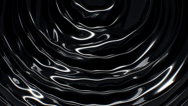 Abstract background luxury cloth or liquid wave. Mockup black background, oil or cloth  material  elegant wallpaper design. Seamless loop animation