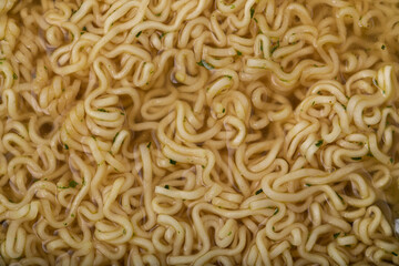 Background with instant noodle soup