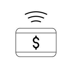 Wifi connection signal icon with money sign in the circle. vector illustration isolated on modern background.