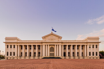 Fototapeta na wymiar National palace of Nicaragua Managua situated in the plaza revolucion 