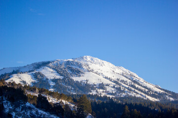 snow covered mountains