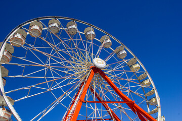 ferris wheel on a blue sky