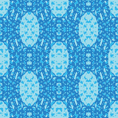 Blue crystal gemstones seamless vector pattern. Decorative surface print design for fabrics, stationery, scrapbook paper, gift wrap, textiles, backgrounds, and packaging.