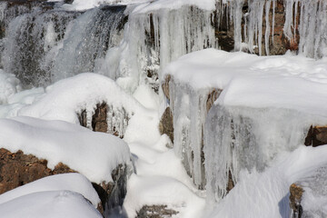 Frozen waterfall