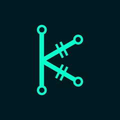 letter icon logo with modern and simple design. beautiful color composition