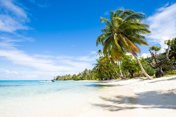 Obraz na płótnie Canvas Summer vacation at a tropical beach in the South Seas