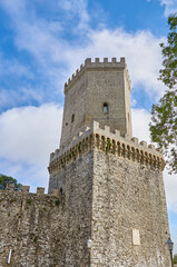Fototapeta na wymiar Torre del Castello di Venere, is a medieval and Norman castle located in Erice, Trapani, Sicily, Italy
