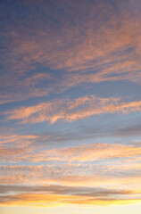 Fototapeta na wymiar Clouds on the sunset sky
